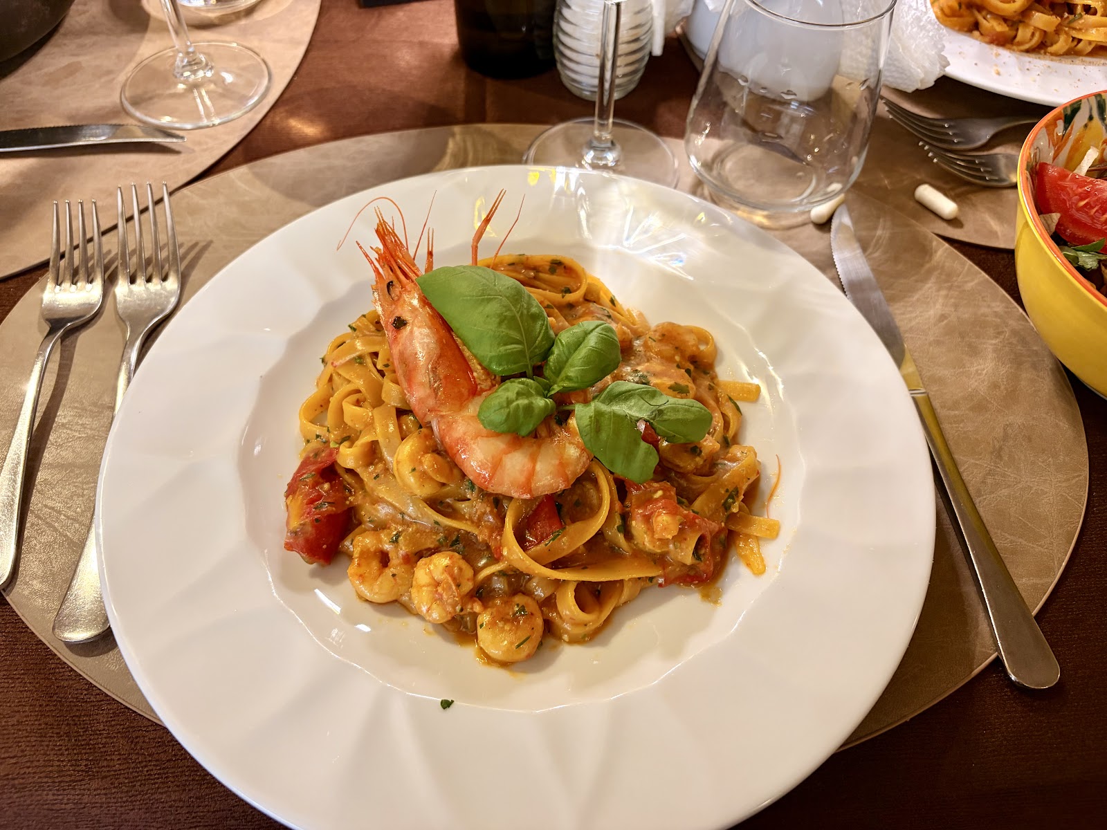 Le Fettuccine allo Scrigno con gambero rosso, il piatto simbolo